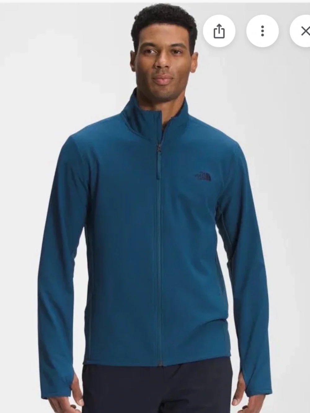 The North Face Men's Wayroute Teal Zip-Up Performance Jacket